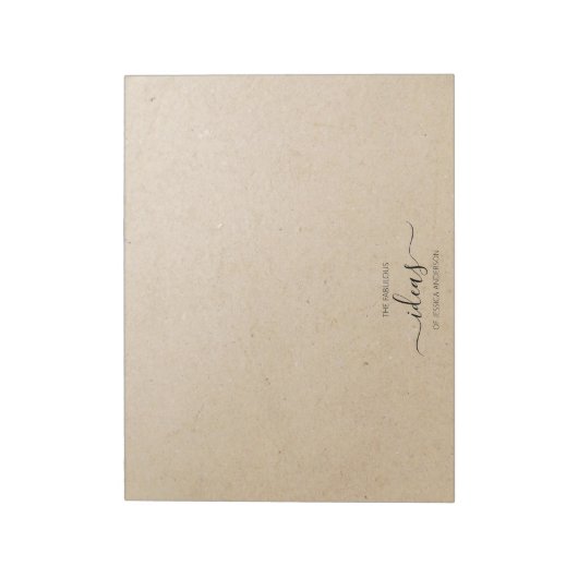 Moderne kartonnen ideeën naam papieren ondergrond notitieblok (Gedraaid)