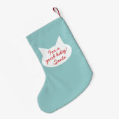 Moderne Kat - Aangepaste kerstcadeaustop Kleine Kerstsok (Achterkant (Hangend))