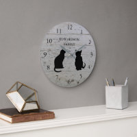 Moderne kat silhouetten monogrammed hout patroon