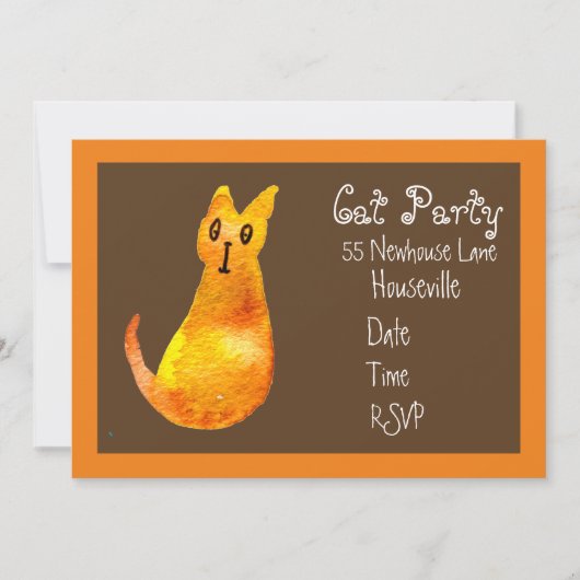 Moderne katteetter met gemene gemat katten kaart (Voorkant)