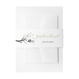 Moderne katten in Love Black Silhouette Heart Wedd Uitnodigingen Wikkel