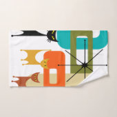 Moderne katten uit de middeleeuwen bad handdoek (Handdoek)