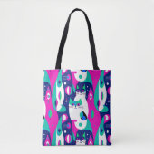 Moderne katten uit het midden van de eeuw op een d draagtas (Voorkant)