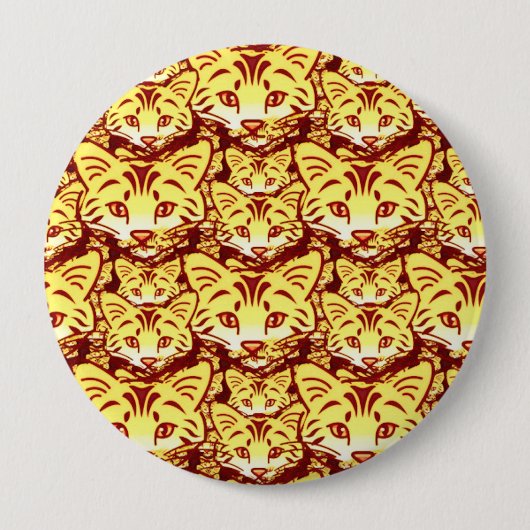 Moderne kattenkunst ronde button 4,0 cm (Voorkant)