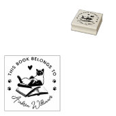 Moderne kattenliefhebbers Custom Book Rubberstempel (Gestempeld)