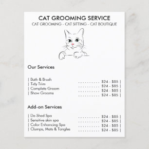 Moderne kattenverzorgingsdienst flyer