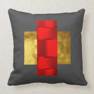 Moderne Keep Gold 3D Red Gray Pillow Kussen