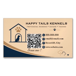 Moderne Kennel QR-code Magnetisch Visitekaartje