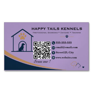 Moderne Kennel QR-code Magnetisch Visitekaartje