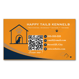 Moderne Kennel QR-code Magnetisch Visitekaartje