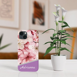 Moderne kersenbloesem bloemen iPhone 13 hoesje