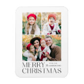 Moderne Kerst 3 Fotocollage Magneet (Verticaal)