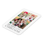 Moderne Kerst 3 Fotocollage Magneet (Linkerzijde)