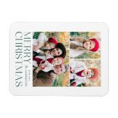 Moderne Kerst 3 Fotocollage Magneet (Horizontaal)