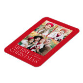 Moderne Kerst 3 Fotocollage Magneet (Linkerzijde)