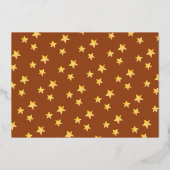 Moderne Kerst 4 Fotocollage Folie Feestdagenkaart (Achterkant)