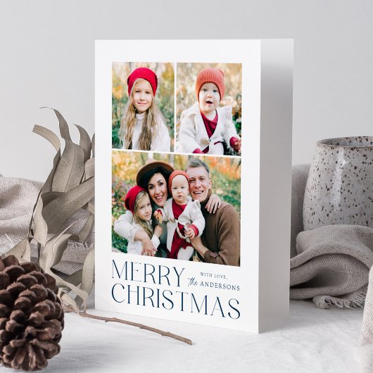 Moderne Kerst 7 Foto collage Feestdagen Kaart