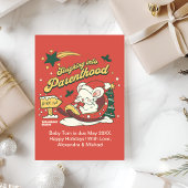 Moderne Kerst Baby zwangerschapsaankondiging Feestdagenkaart