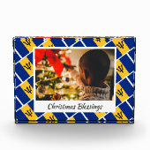 Moderne kerst BARBADOS Gepersonaliseerd Keepsake Fotoblokken (Voorkant)