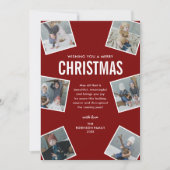 Moderne Kerst Collage van 6 foto's Feestdagenkaart (Voorkant)