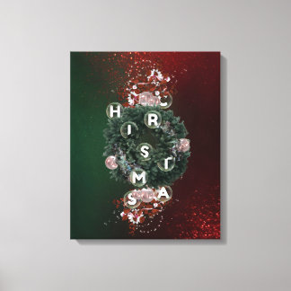 Moderne Kerst Decor Letters Canvas Muurkunst Afdruk