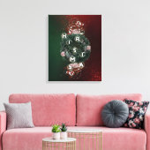 Moderne Kerst Decor Letters Canvas Muurkunst Afdruk (Insitu (Woonkamer))