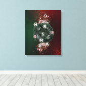 Moderne Kerst Decor Letters Canvas Muurkunst Afdruk (Insitu (Houten vloer))