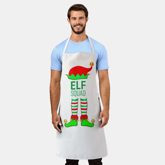 Moderne Kerst Elf Team Schort (Gedragen)