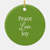 Moderne Kerst Engel Rood Groen Holly Krans Naam Keramisch Ornament (Achterkant)