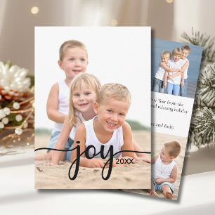 Moderne Kerst Familie Foto Kerstkaart