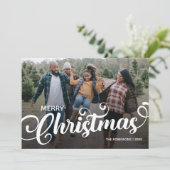 Moderne Kerst Foto Feestdagenkaart (Staand voorkant)