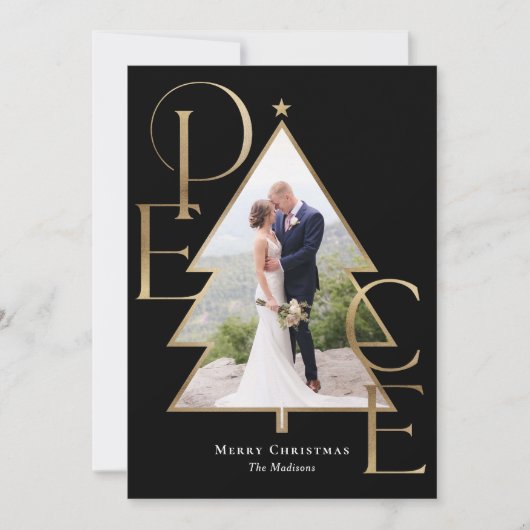 Moderne Kerst Foto Kaart (Voorkant)