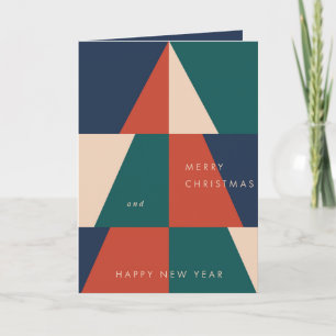 Moderne Kerst Geometrie Feestdagen Kaart