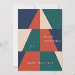 Moderne Kerst Geometrie Feestdagenkaart