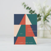 Moderne Kerst Geometrie Feestdagenkaart (Staand voorkant)