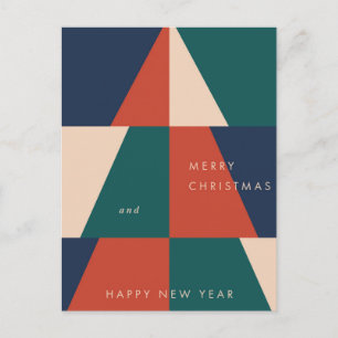 Moderne Kerst Geometrie Feestdagenkaart