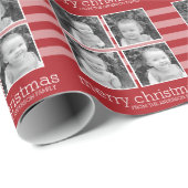 Moderne kerst - gewoon rood en wit cadeaupapier (Rol Hoek)