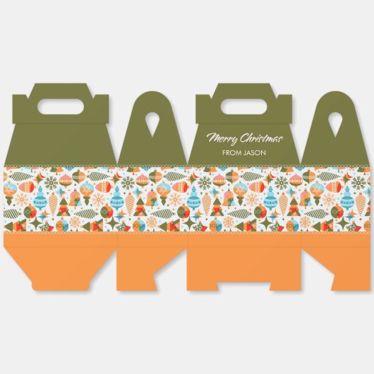 Moderne kerst gunstbox bedankdoosjes (Ongevouwen)