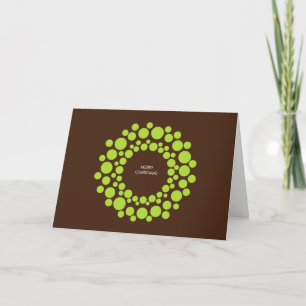Moderne Kerst Kaart - Groene Krans