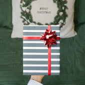 Moderne kerst met groene strepen cadeaupapier