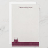 Moderne kerst met kerst, kerst briefpapier (Voorkant / Achterkant)