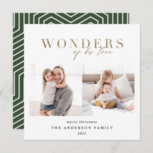 Moderne kerst met religieuze gouden kermis met mee feestdagenkaart