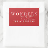 Moderne kerst met religieuze kerst rechthoekige sticker (Tas)