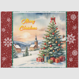Moderne Kerst Mooie Feestelijke Collectie Tissuepapier