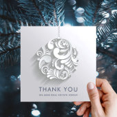 Moderne Kerst Ornament Corporate Holiday Bedankkaart