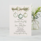 Moderne Kerst Ornament Exchange Party Kaart (Staand voorkant)