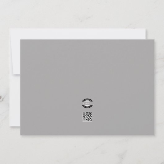 Moderne Kerst Party Grijze Papier Uitnodiging (Achterkant)