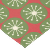 Moderne Kerst Retro Atomic Stippen Tafelkleed (Gekanteld)