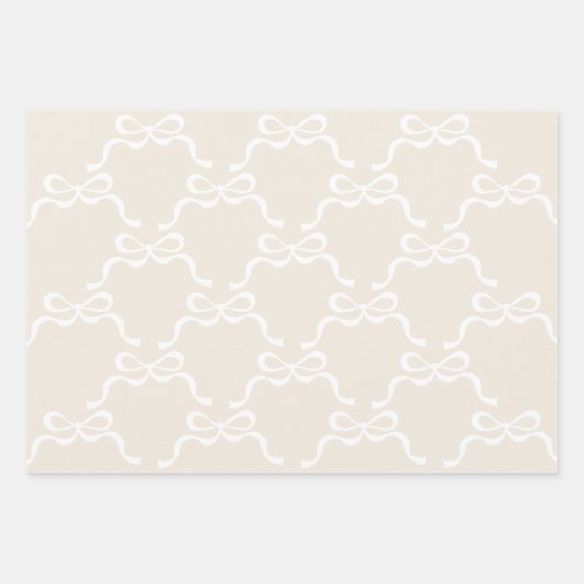 Moderne Kerst Rood Groen Wit Retro Bogen Inpakpapier Vel (Voorkant 3)