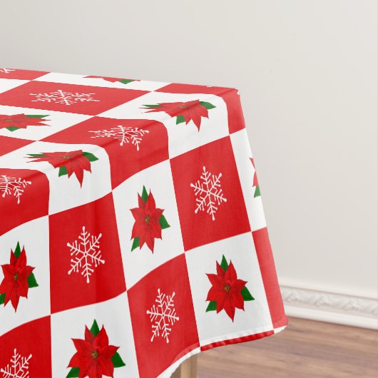 Moderne Kerst Rood & Wit Tafelkleed (Voorbeeld)